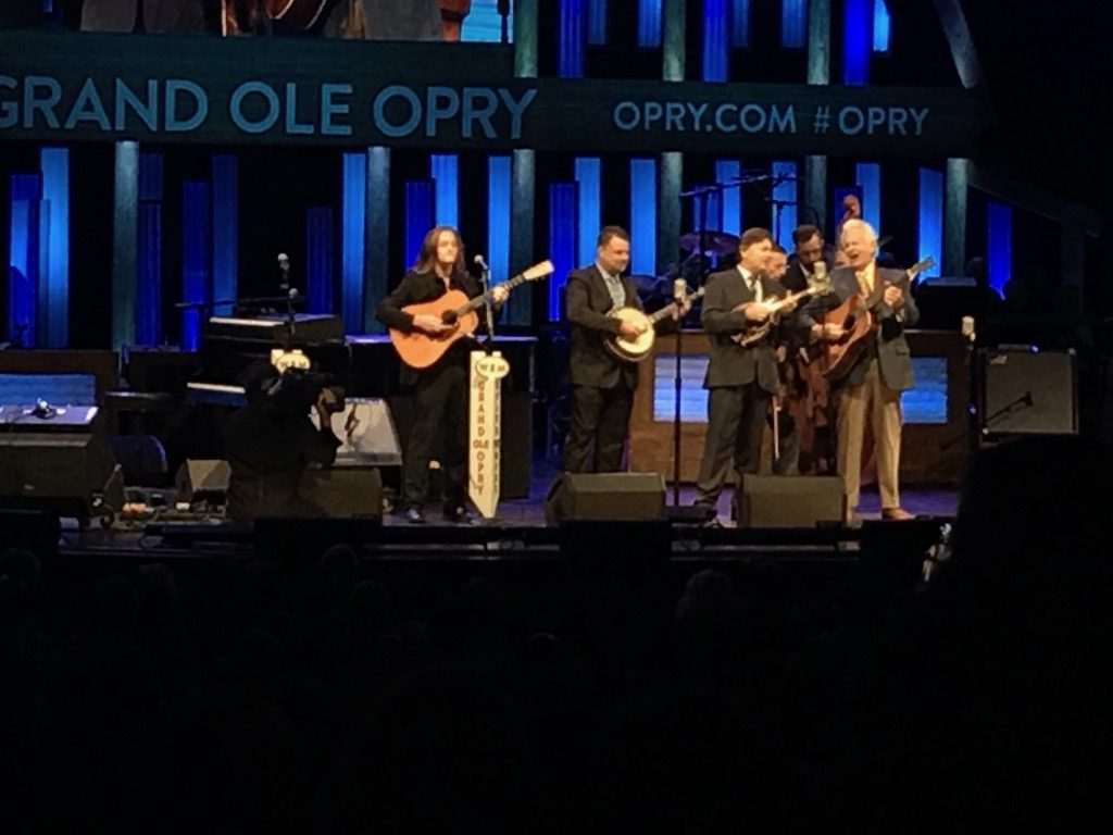 Del McCoury band on stage at Grand Ole Opry